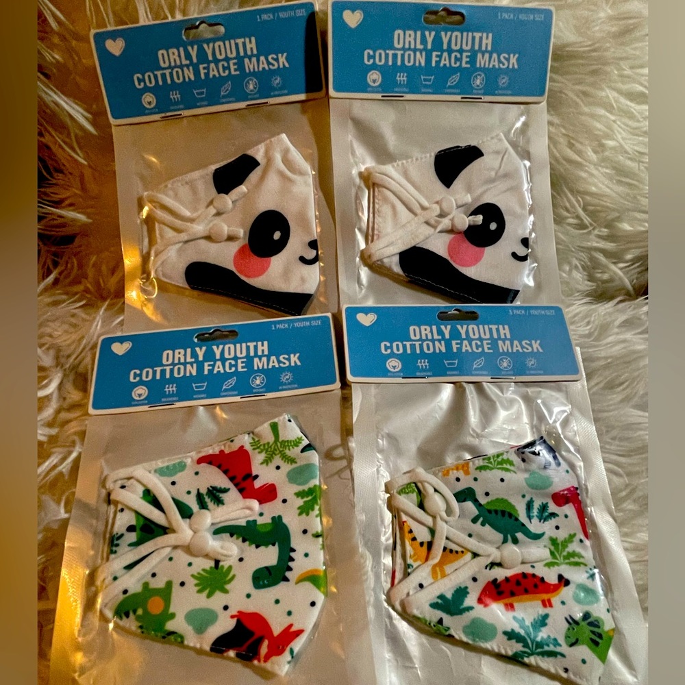 Kids face mask bundle duplicates of 4